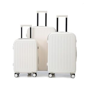 20  24   28in ABS  Spinner Wheel Luggage, Carry On Suitcase, With Cup Holder  USB Port | ShopDecimals