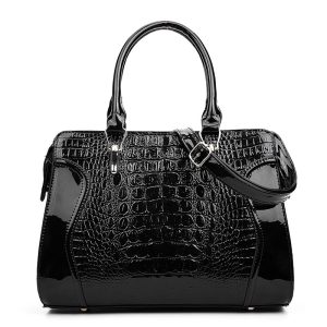Crocodile Print Smiley One-Shoulder Cross Bag | ShopDecimals
