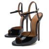 Women's Solid Color Casual Leather High Heels | ShopDecimals