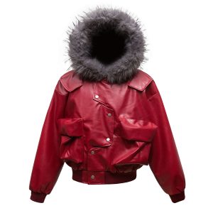 Men's Retro PU Leather Three-dimensional Pocket Cotton-padded Coat | ShopDecimals