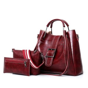 Fashion Women's Three-piece PU Portable Shoulder Bag | ShopDecimals