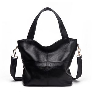 Large-Capacity Middle-Aged Leather Female Bag, Soft Leather Shoulder Bag, Female Large Bag | ShopDecimals