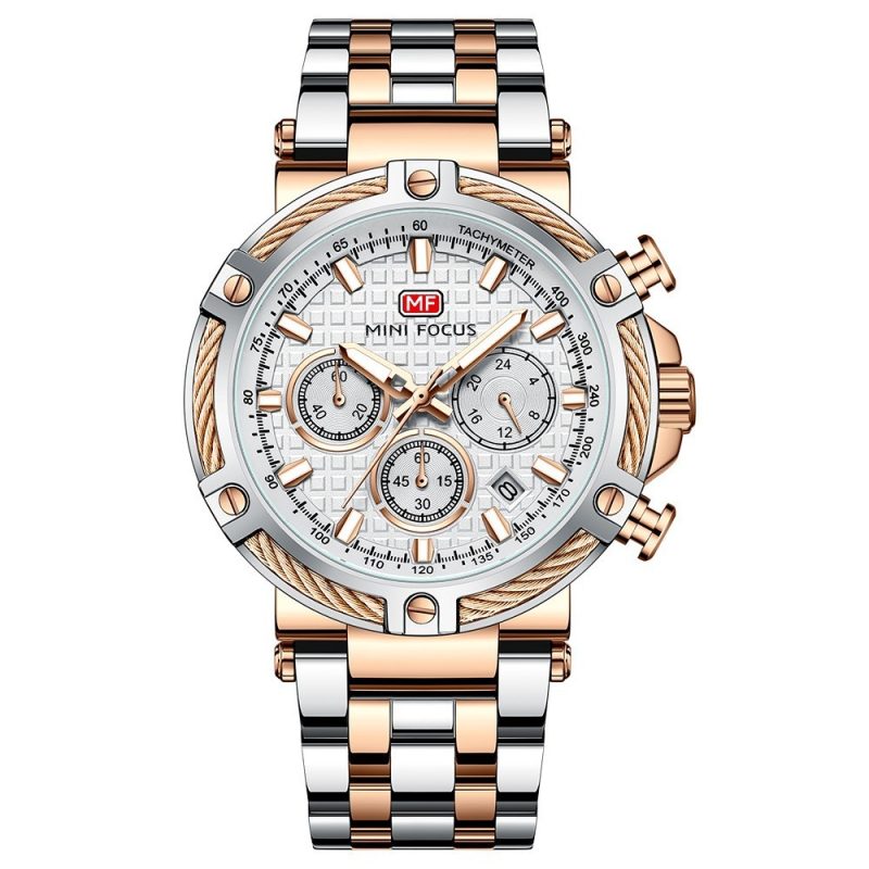 Leisure Waterproof Quartz Watch Luminous Men's Steel Strap Watch | ShopDecimals