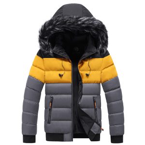 Trendy short padded coat with thick fur collar | ShopDecimals