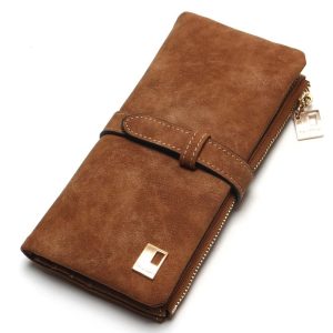 The Retro Matte Leather Two-fold draw Long Wallet Multi-Card Lady Wallet | ShopDecimals