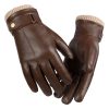 Men's Fleece-lined Windproof Winter Sheepskin Warm Gloves | ShopDecimals