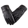 Simulation Leather Embroidered Glove Touch Screen Plus Drive Tram | ShopDecimals