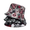 Rose Skull Bucket Hat Summer Printing Men And Women Bucket Hat Tide | ShopDecimals