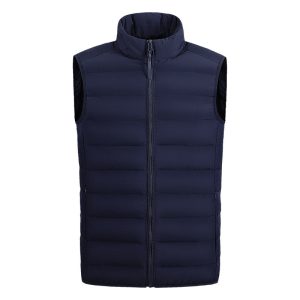 Men's Short Down Jacket Lightweight Stand Collar Vest | ShopDecimals