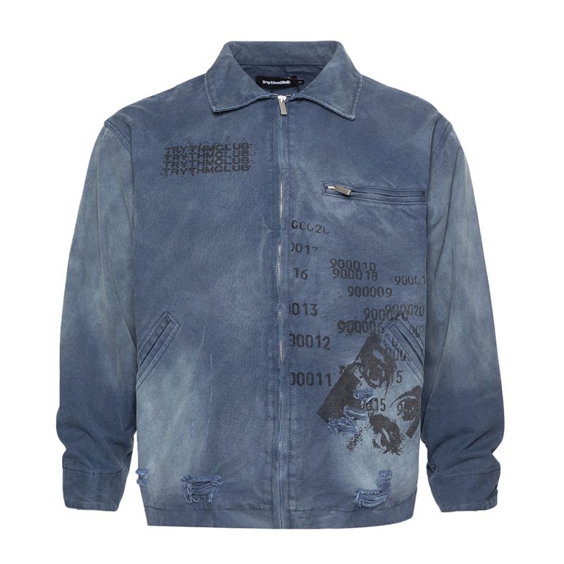 Gradient Inkjet Workwear Jacket For Men | ShopDecimals