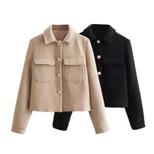 Fashionable All-match Wool Blended Short Suit Jacket | ShopDecimals
