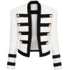 Handsome Black And White Contrast Jacket | ShopDecimals