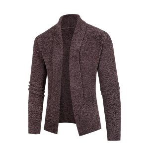 Men's Style Solid Color Cardigan Sweater Casual Coat | ShopDecimals