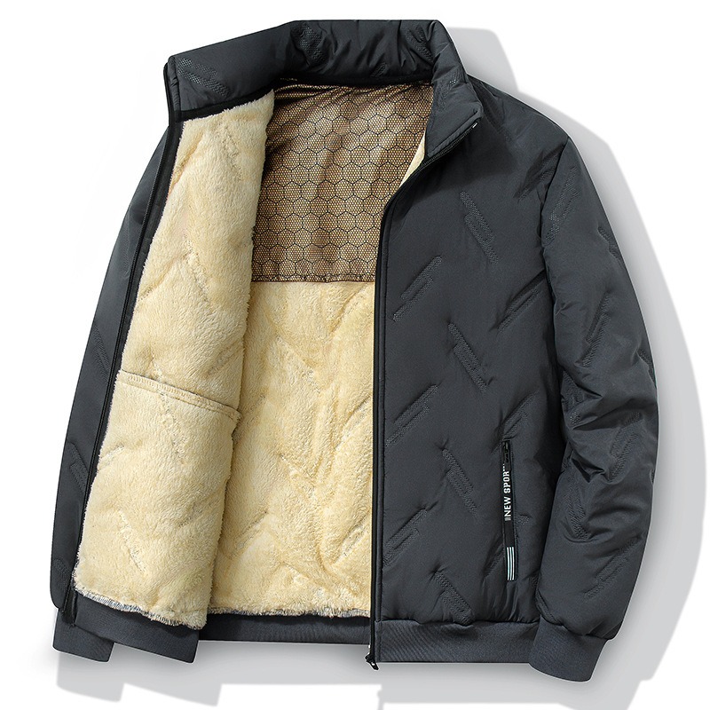 Graphene-design Cotton Coat Winter Warm Thickened Fleece Jacket for Men | ShopDecimals