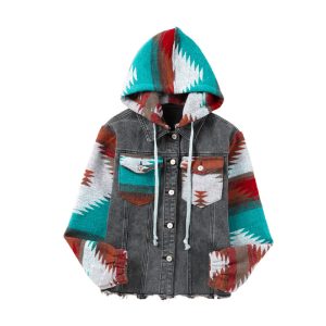 Vintage Jacket Hooded Pocket Denim Jacket | ShopDecimals