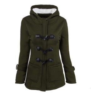 Warm Winter Fur Collar Jackets Women horn button Long down coat | ShopDecimals