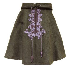 Women's Hooded Embroidery Loose Woolen Cloak Coat | ShopDecimals