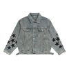 XINGX Veneer Embroidery Stitching Denim Clothes Jacket | ShopDecimals