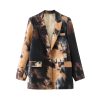 Vintage Ink Graffiti one Button Suit Jacket | ShopDecimals