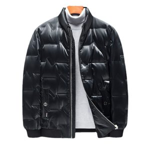 Down Jacket Men's Casual Stand Collar White Duck Down Thickening | ShopDecimals
