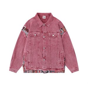 Heavy Industry Washed And Worn Stitching Edging Denim Jacket | ShopDecimals