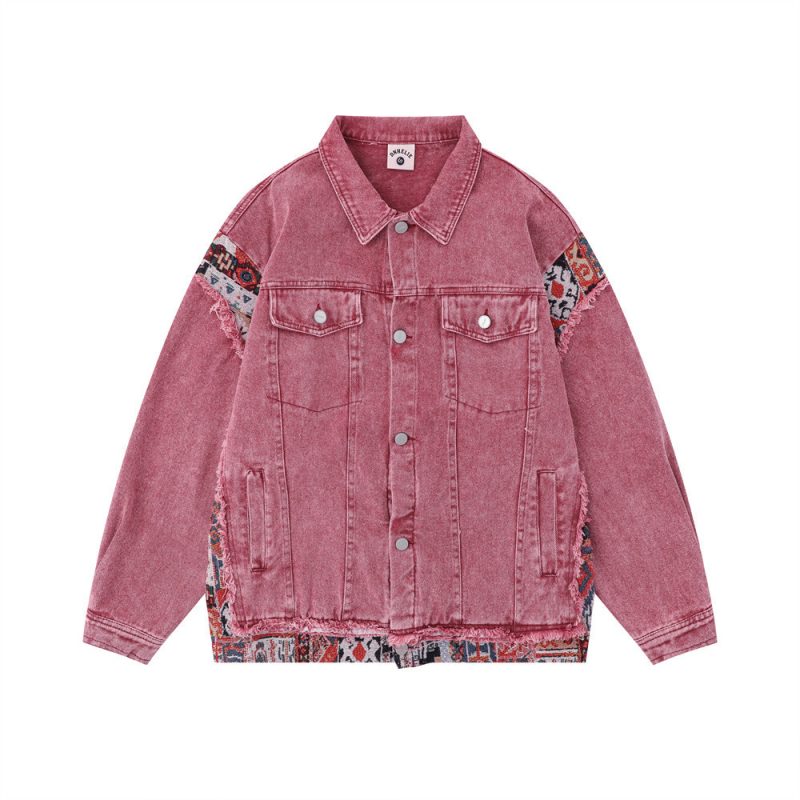Heavy Industry Washed And Worn Stitching Edging Denim Jacket | ShopDecimals