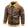 Men's Lapel And Fleece Deerskin Overcoat Large Size Fur Jacket | ShopDecimals