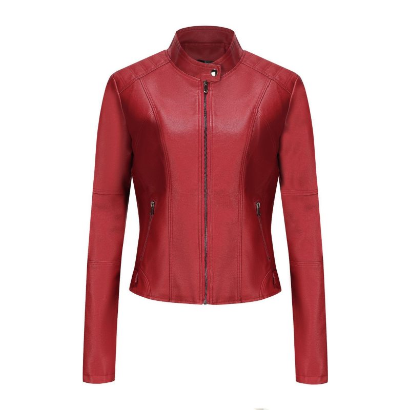 Women's Short Slim-fit Leather Coat | ShopDecimals