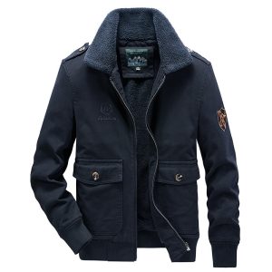 Men's Cotton-padded Jacket Plus Velvet Military Uniform Thickening Jacket | ShopDecimals