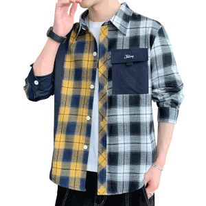 Hong Kong Style Workwear Shirt Men's Long Sleeve Casual | ShopDecimals