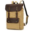 Canvas Leather Large Capacity Backpack | ShopDecimals
