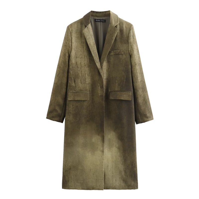 Women's Fashion Casual Tie-dye Long Coat | ShopDecimals