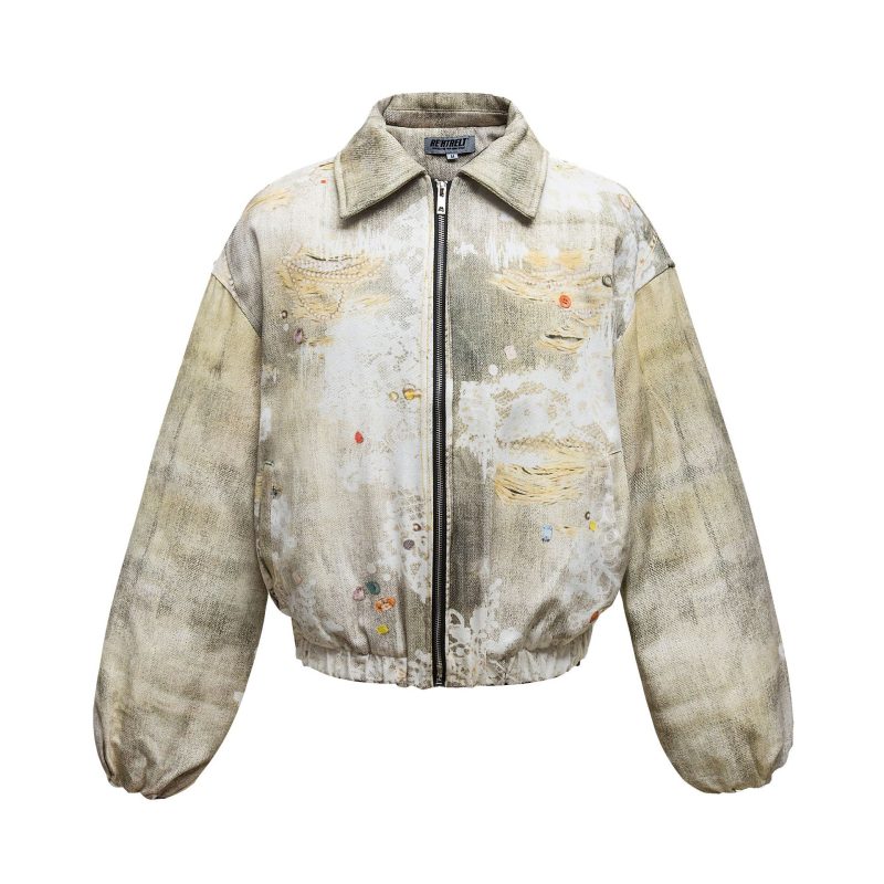Men's American Retro 3D Printed Cotton-padded Jacket | ShopDecimals