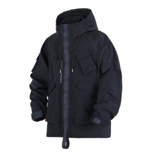 Mechanical Style Multi-pocket Loose Casual Hooded Jacket | ShopDecimals