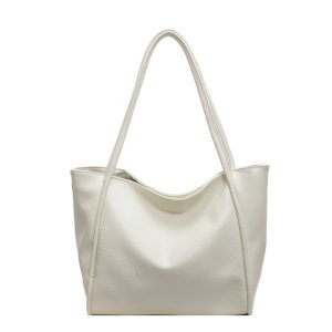Soft Leather Shoulder Bag Large Capacity Commuter Totes Shopping Travel Bags For Women | ShopDecimals