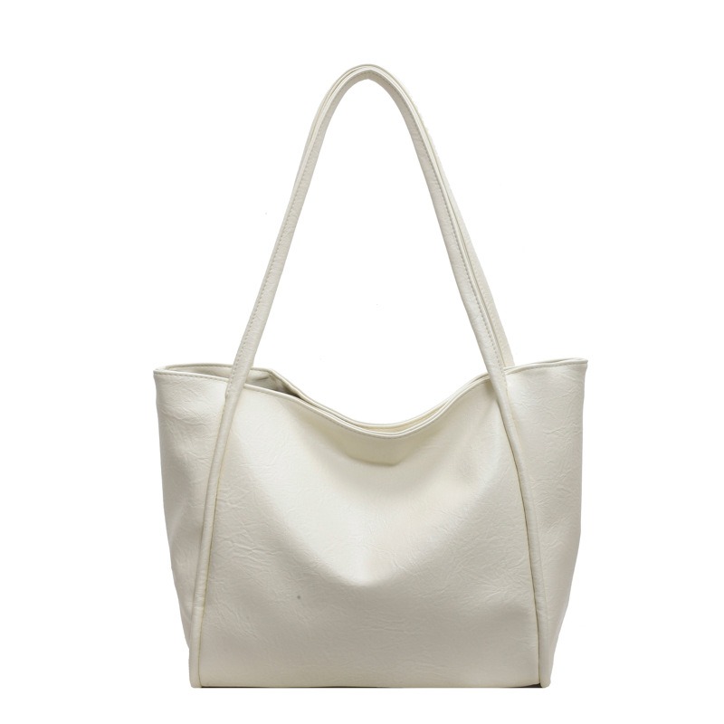 Soft Leather Shoulder Bag Large Capacity Commuter Totes Shopping Travel Bags For Women | ShopDecimals