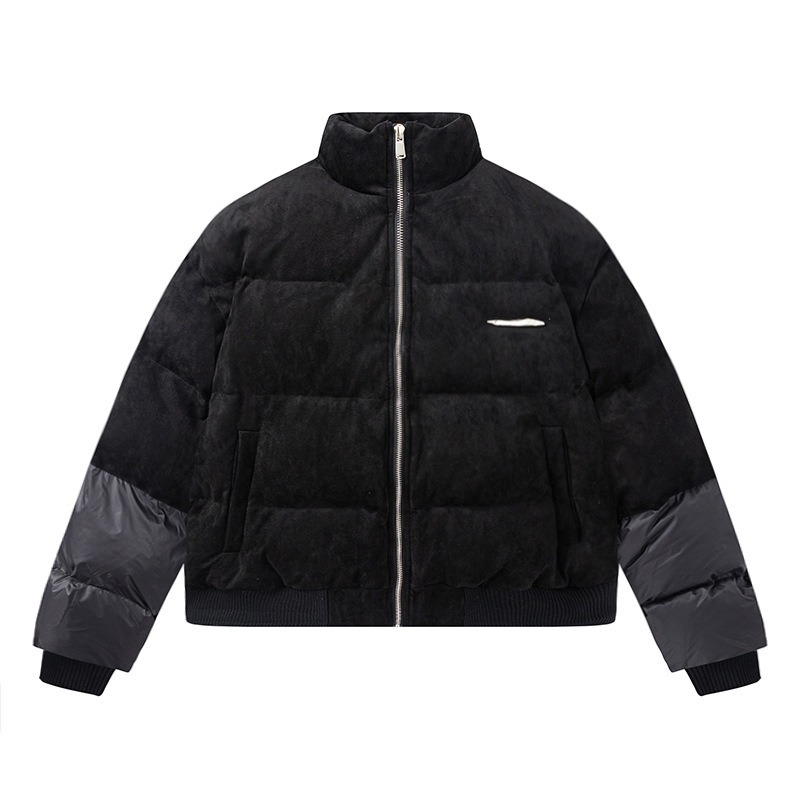 Suede Stitching Warm Cotton Jacket Men's And Women's Coats | ShopDecimals
