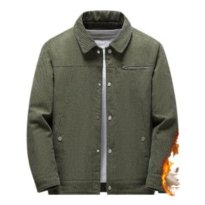 Winter Slim Retro Lapels Thick Corduroy Jacket | ShopDecimals