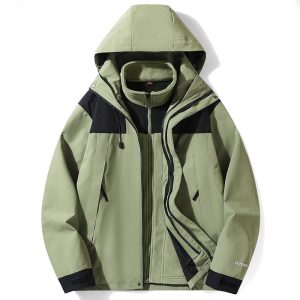 Three-in-one Outdoor Jacket Coat Men's And Women's Same Detachable Liner Outdoor Windproof Waterproof | ShopDecimals
