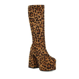 Platform Platform Thick Sole High Boots Elastic Thin Skinny Long | ShopDecimals