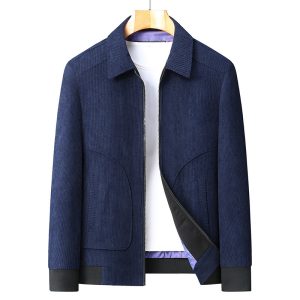 Plus Size Corduroy Thickened Coat Overweight Man Jacket | ShopDecimals