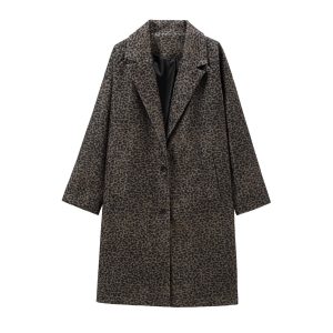Women's Loose Casual Blended Printed Coat | ShopDecimals