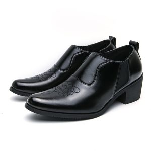 Fashion Men's Business Formal Platform Height Increasing Leather Shoes | ShopDecimals