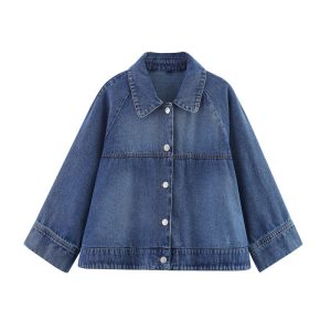 European And American Style Cape Style Denim Jacket Coat | ShopDecimals
