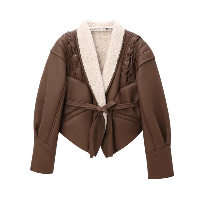 Women's Retro Lace Up Jacket Coat | ShopDecimals