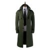 Men's Trench Coat Super Long Over The Knee Slim Business Casual Coat | ShopDecimals