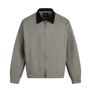 Men's Washed Corduroy Collar Stitching Workwear Jacket | ShopDecimals