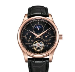 Men's automatic mechanical watch men's watch leather belt waterproof multi-function sports watch tourbillon watch | ShopDecimals