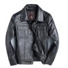 Top Layer Cowhide Leather Leather Jacket Men's Short Slim Leather Jacket | ShopDecimals