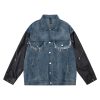 Loose Wash Splicing Denim Jacket Coat | ShopDecimals